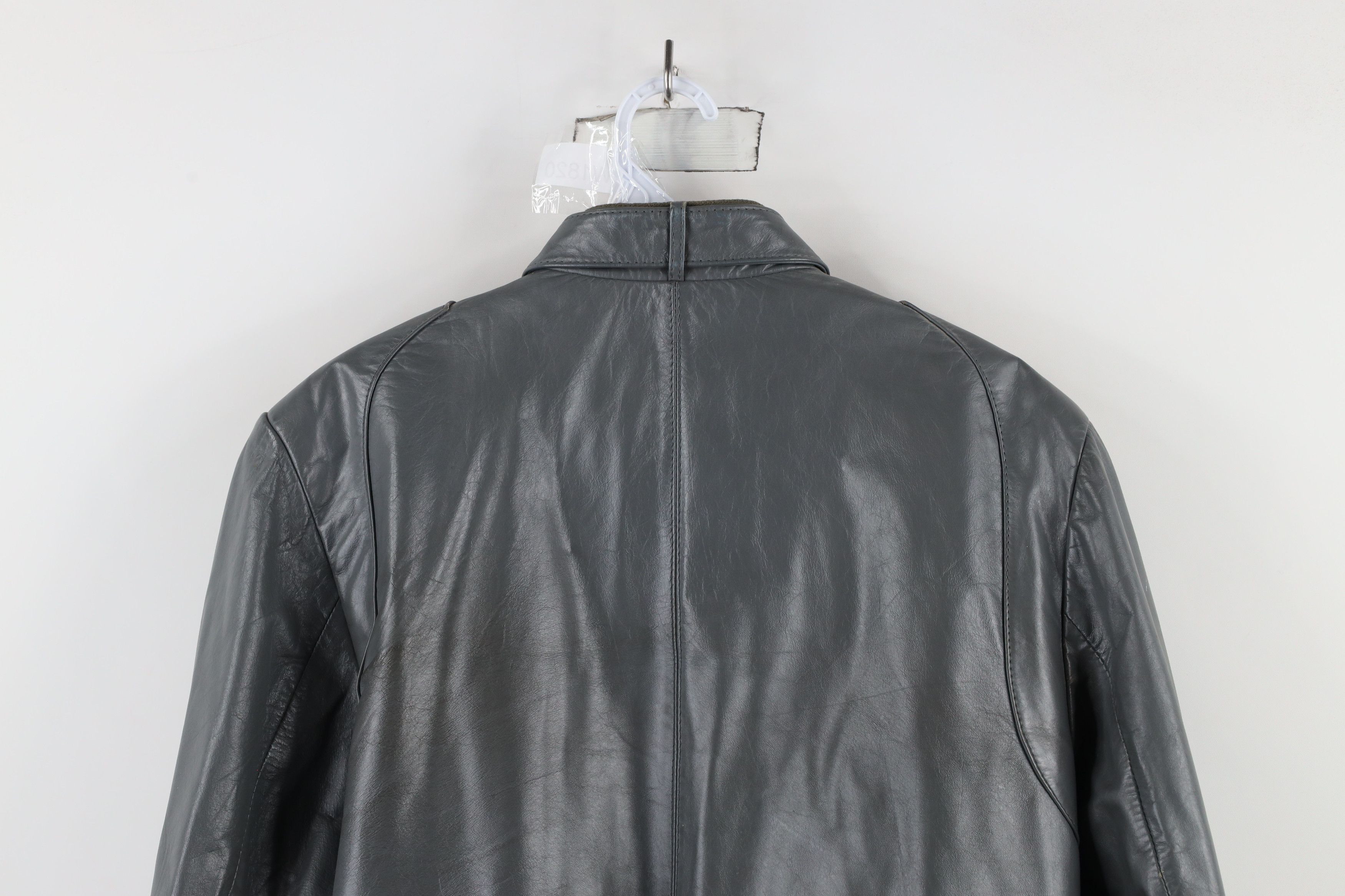 Vintage Vintage 80s 90s Streetwear Leather Cafe Racer Bomber Jacket Size US L / EU 52-54 / 3 - 15 Thumbnail