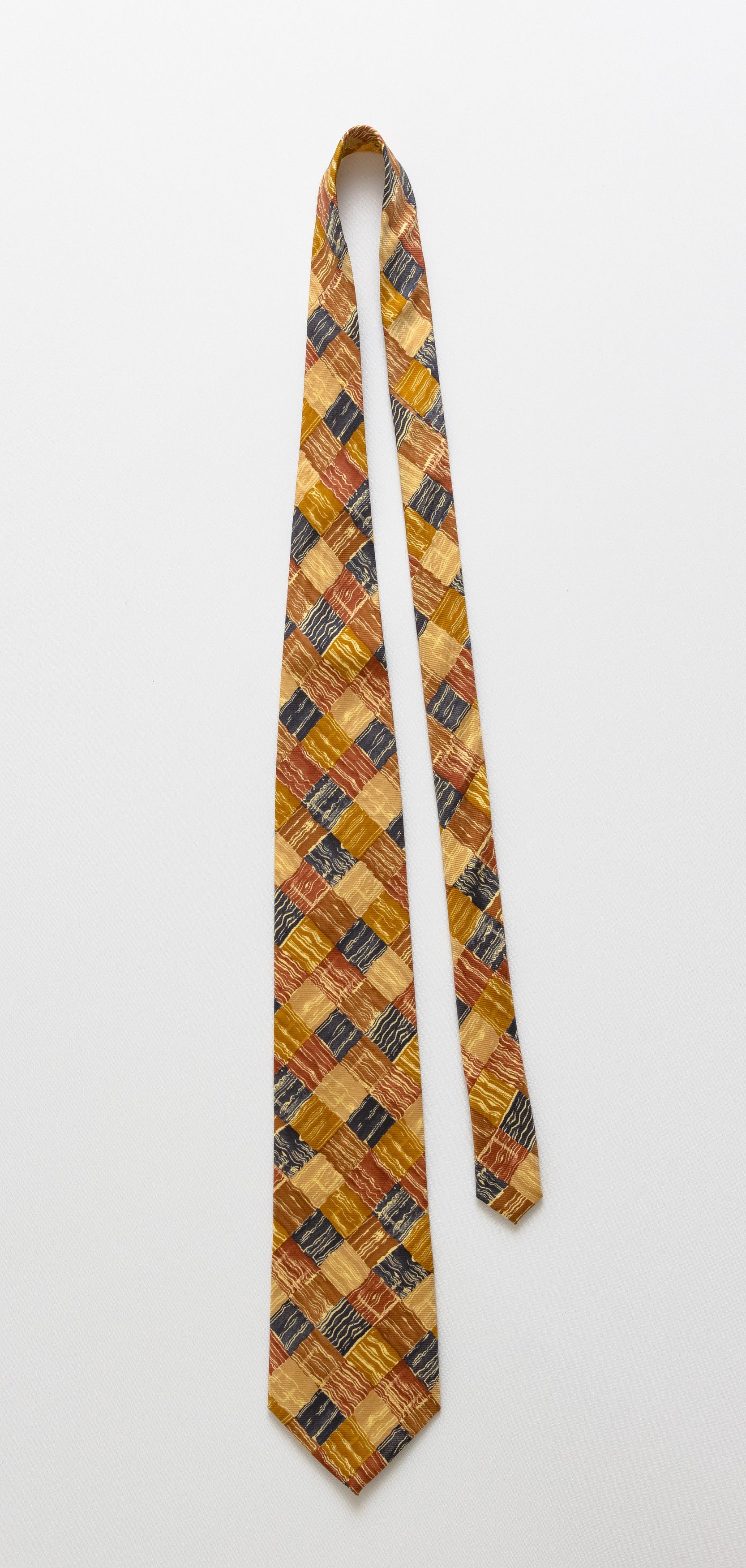Vintage Tie abstract pattern print necktie silk tie 034 Size ONE SIZE - 2 Thumbnail