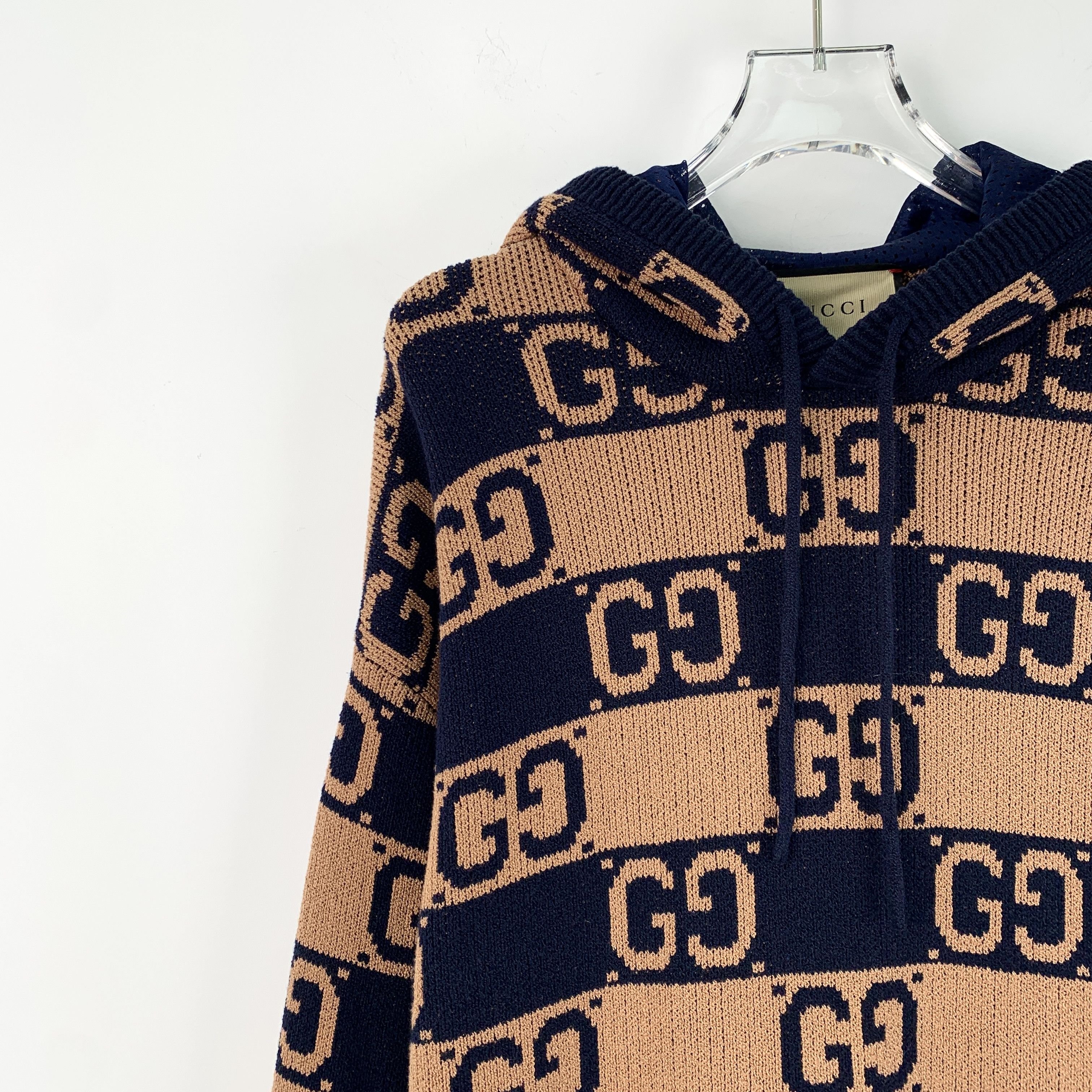 Gucci Gucci Knit Hoodie Colorblock Logo Jacquard (Size S Size US S / EU 44-46 / 1 - 5 Thumbnail