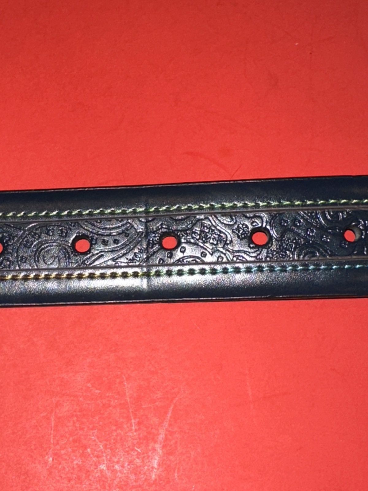 Robert Graham Robert Graham Paisley Multicolor Leather Reversible Belt 38 Size 38 - 5 Thumbnail