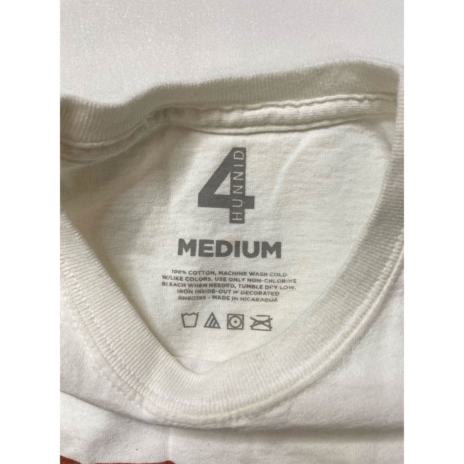 Vintage VINTAGE 4Hunnid T-Shirt Men Medium White Short Sleeve Crew Neck Graphic Print Hip Hop Music Shirt Mens Size US M / EU 48-50 / 2 - 4 Thumbnail