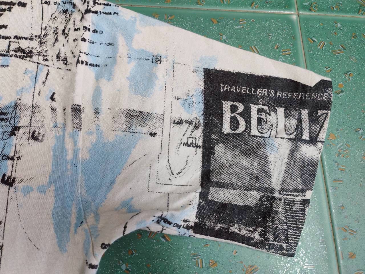 Other rare overprinted 2 sides belize map t shirt single stitch Size US M / EU 48-50 / 2 - 8 Thumbnail