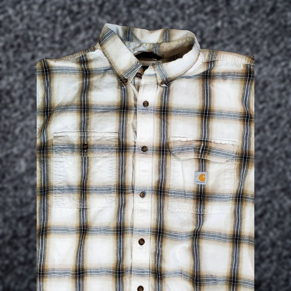 Carhartt Carhartt Shirt Plaid Button-Up Short Sleeve XL Mens Loose Fit Multicolor Casual Workwear Breathable Pockets Size US XL / EU 56 / 4 - 1 Thumbnail