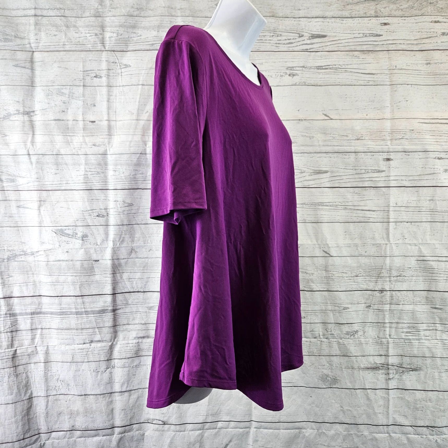 Vintage Chico's Womens Ultimate Tee Shirt Medium Purple Solid Size M / US 6-8 / IT 42-44 - 3 Thumbnail