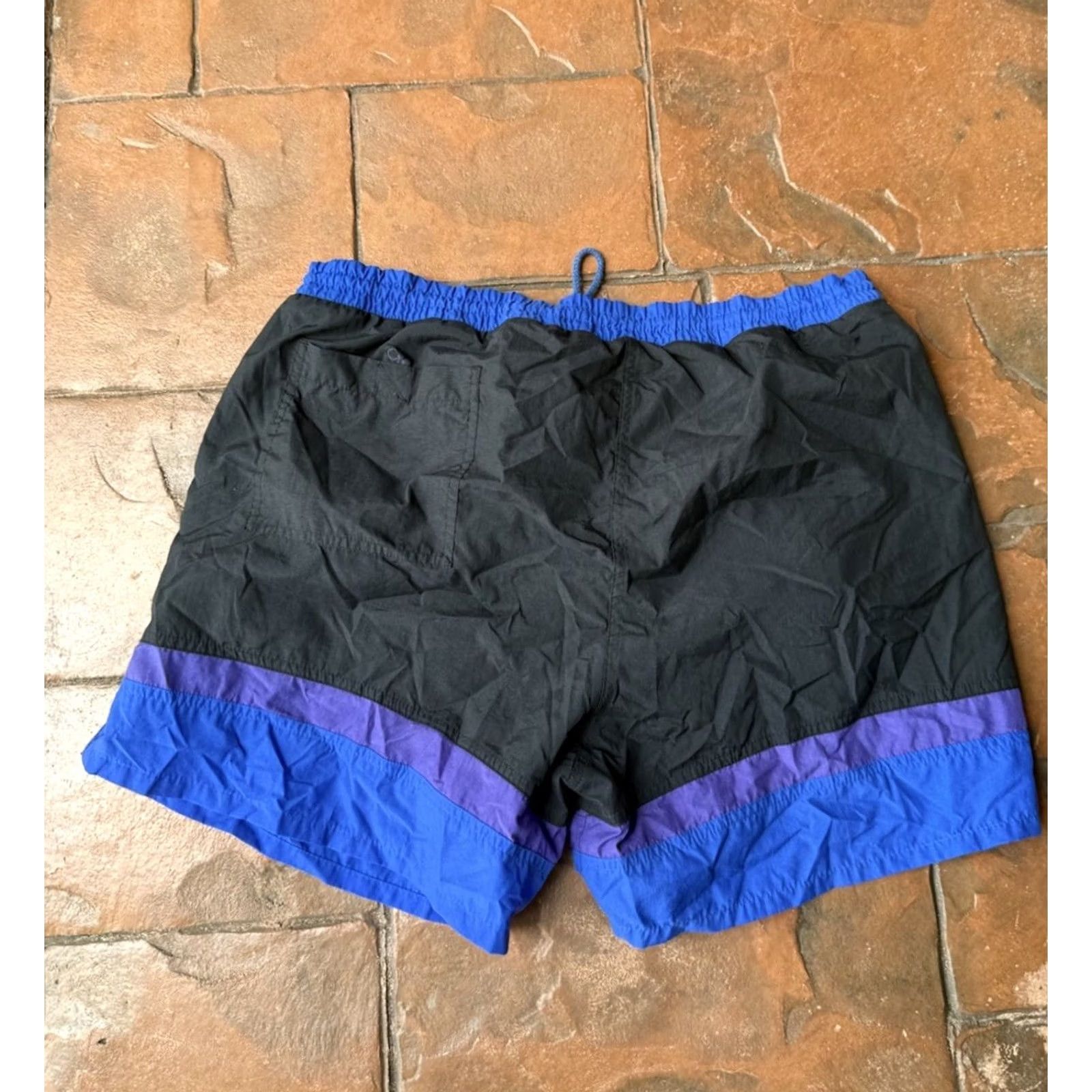 Ocean Pacific VINTAGE Ocean Pacific OP Nylon Swim Trunks Mens Large Lined Pockets Surf Black 90s Size US 33 - 3 Thumbnail