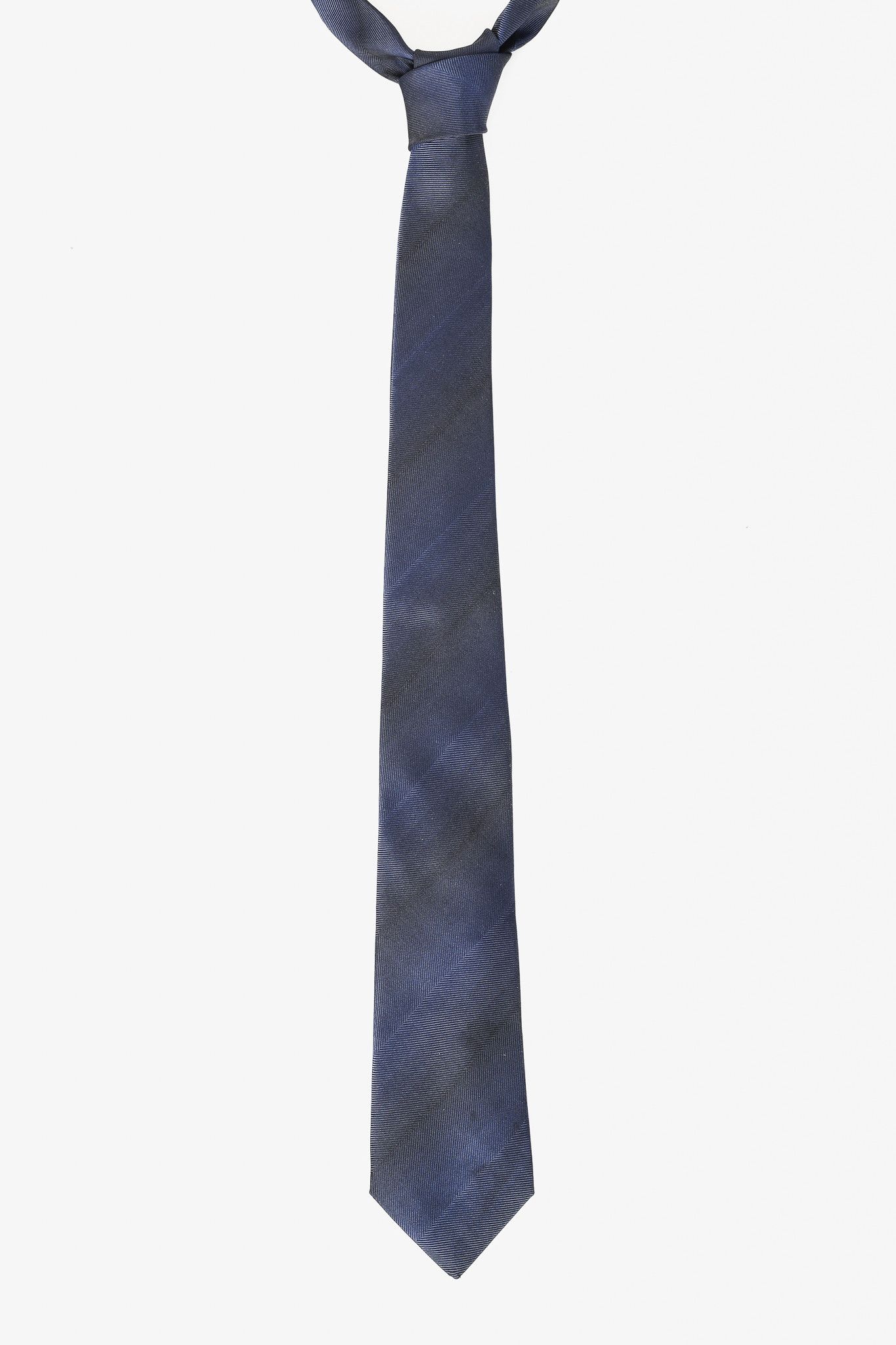 Lanvin Lanvin Navy Blue Micro Stripes Silk Necktie Size ONE SIZE - 2 Thumbnail