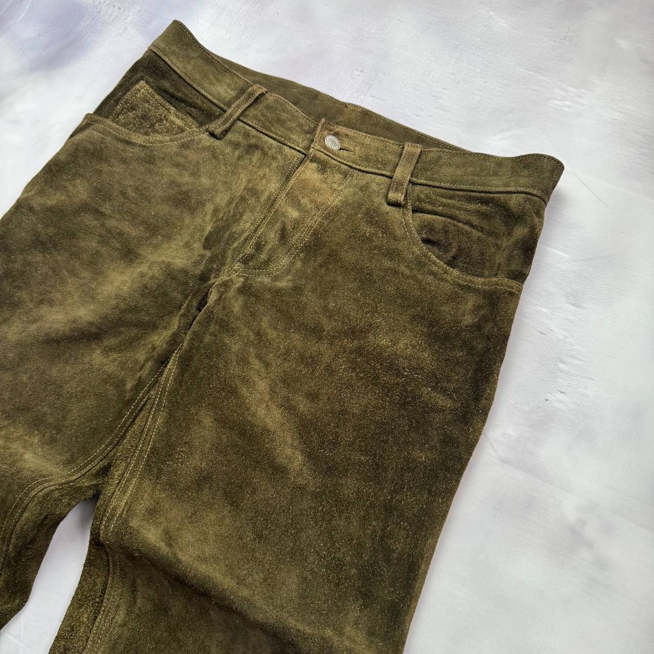Levi's Vintage Levis 60-70's men's suede leather rare dark green Size US 32 / EU 48 - 4 Thumbnail