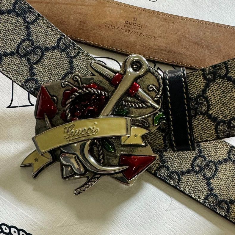 Gucci Gucci Limited Edition Enamel Anchor Belt-2505 Size ONE SIZE - 6 Thumbnail