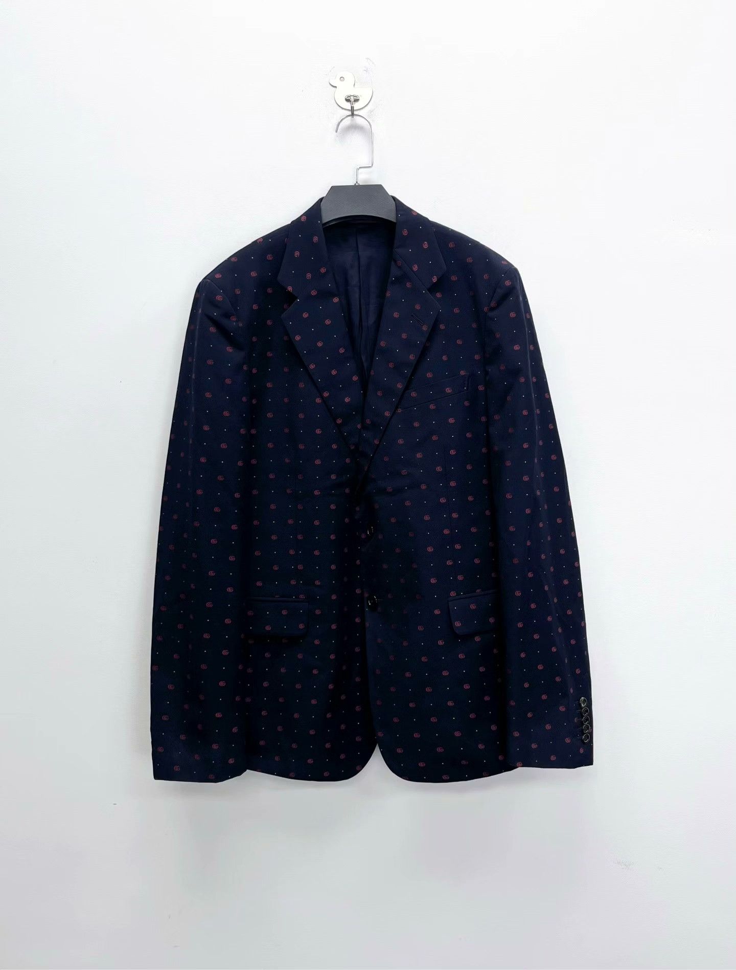 Gucci Gucci Retro Embroidered Blue Suit S Men Size 40R - 1 Thumbnail