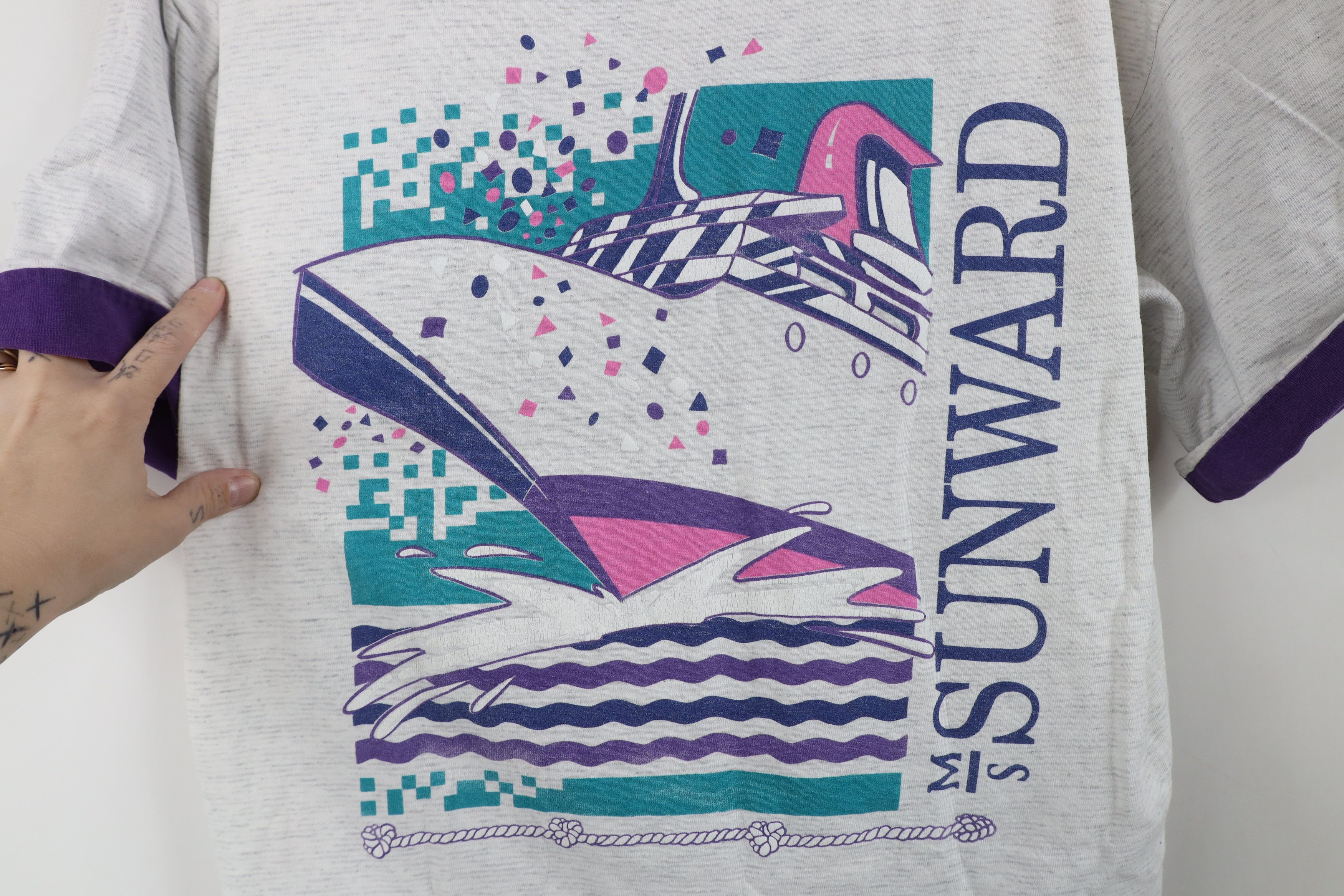 Vintage Vintage 90s Streetwear MS Sunward Cruise Ship T-Shirt USA Size L / US 10 / IT 46 - 4 Thumbnail