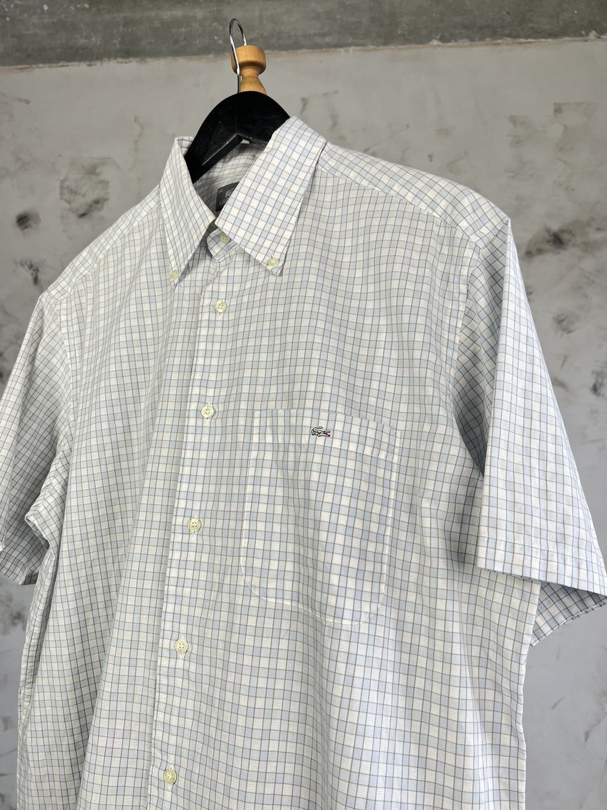 Lacoste Vintage Lacoste Short Sleeve Button Shirt Size L- XL 44 Size US L / EU 52-54 / 3 - 2 Thumbnail