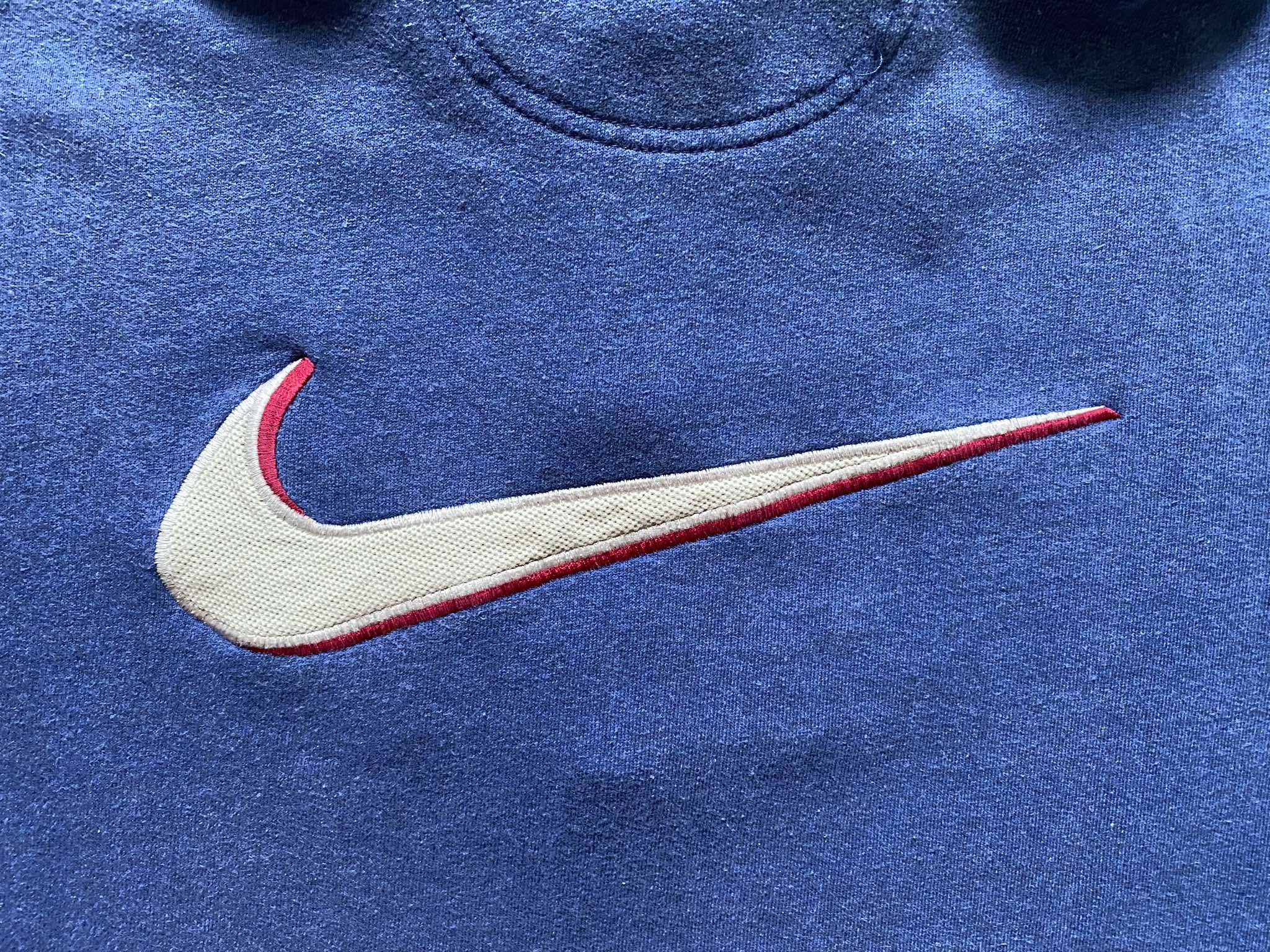 Nike × Vintage RARE Vintage Nike 1/4 Zip Sweater Big Swoosh Back Logo Size US M / EU 48-50 / 2 - 3 Thumbnail