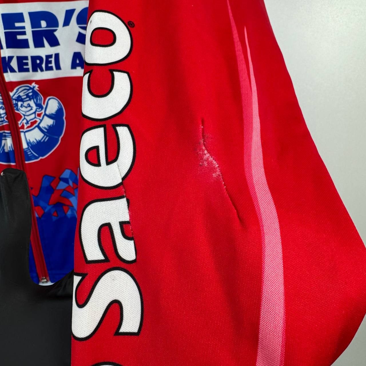 Other Santini Saeco Cycling Jacket Red Full Zip Mens Size XL Size US XL / EU 56 / 4 - 4 Thumbnail