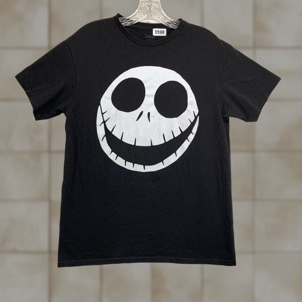Disney Disney Jack Skellington Shirt Men's Small Black Short Sleeve Graphic Tee Y2K Halloween Size US S / EU 44-46 / 1 - 1 Thumbnail