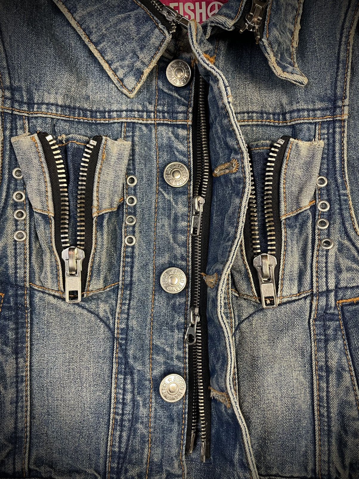 Hysteric Glamour Y2k Swordfish Modular Dystopian Denim Jacket Size XS / US 0-2 / IT 36-38 - 7 Thumbnail