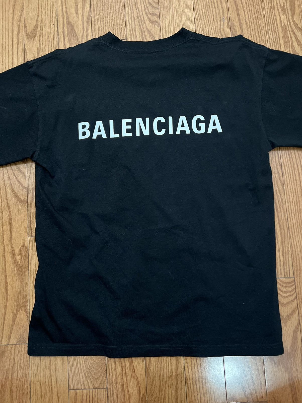 Balenciaga Balenciaga Black White Logo Tee Size US XS / EU 42 / 0 - 2 Thumbnail