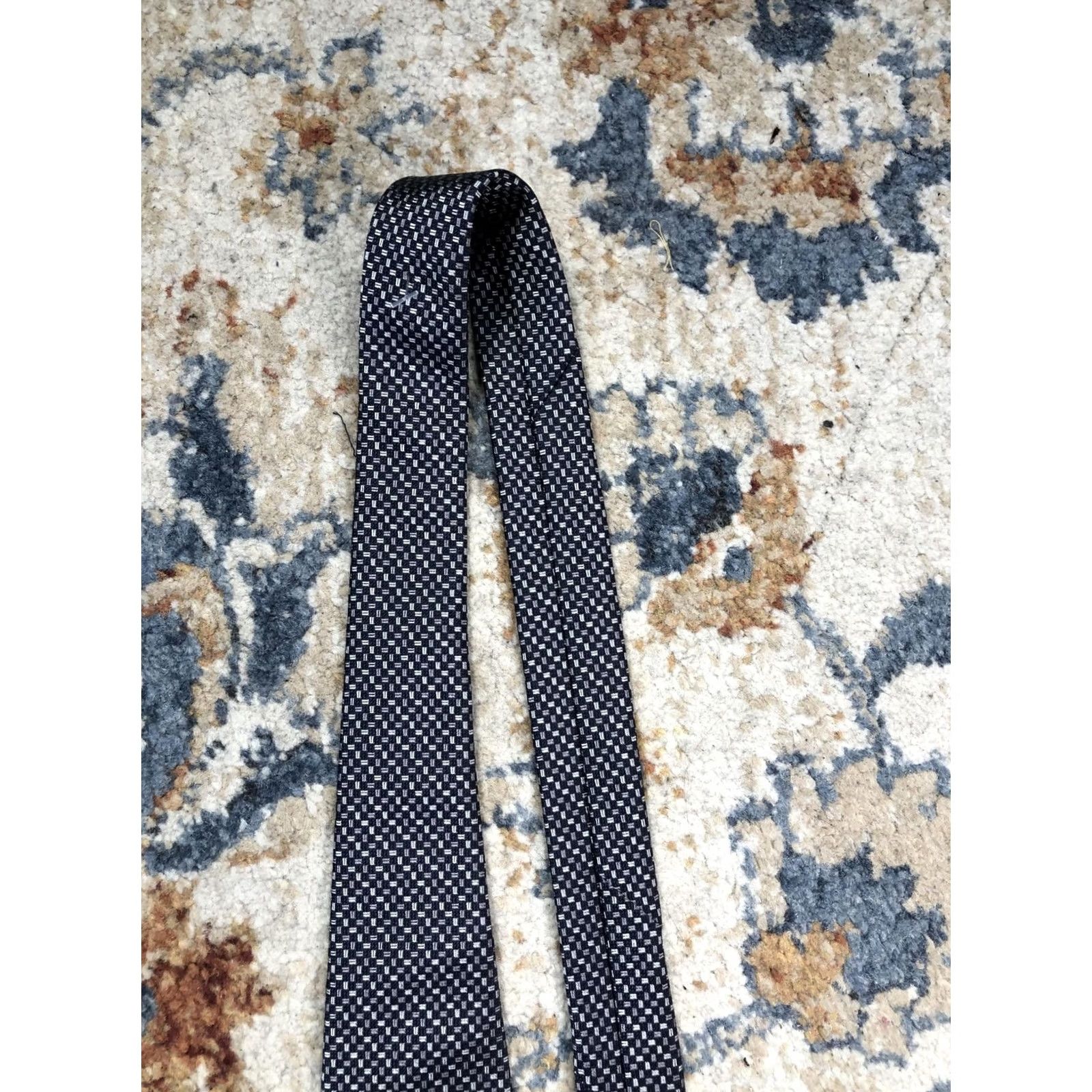 Brooks Brothers Brooks Brothers Tie Mens One Size Blue Geometric Woven Silk Classic 57"-60" Neckwear Size ONE SIZE - 2 Thumbnail