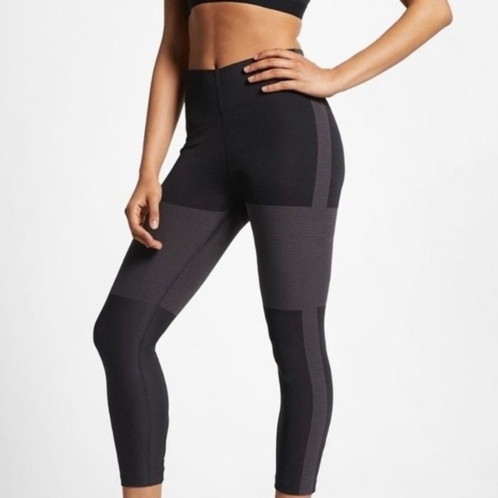 Nike Nike Tech Pack NikeLab Running Crop Tights Black Gray Size L Size 29" - 4 Thumbnail