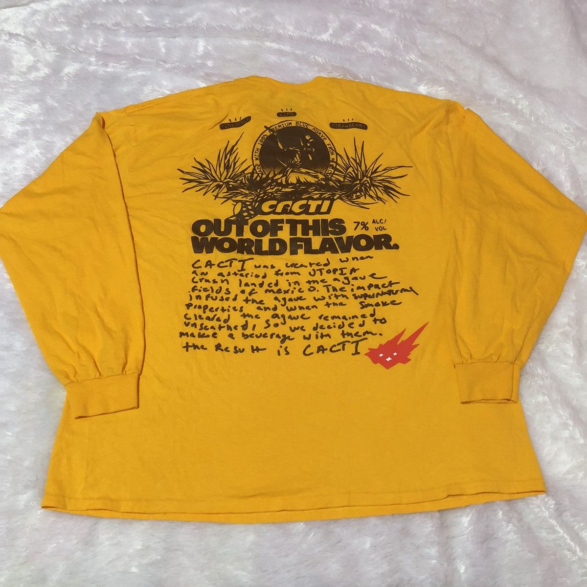 image of Travis Scott Cacti Mono Seal Heritage Shirt in Yellow, Men's (Size XL)