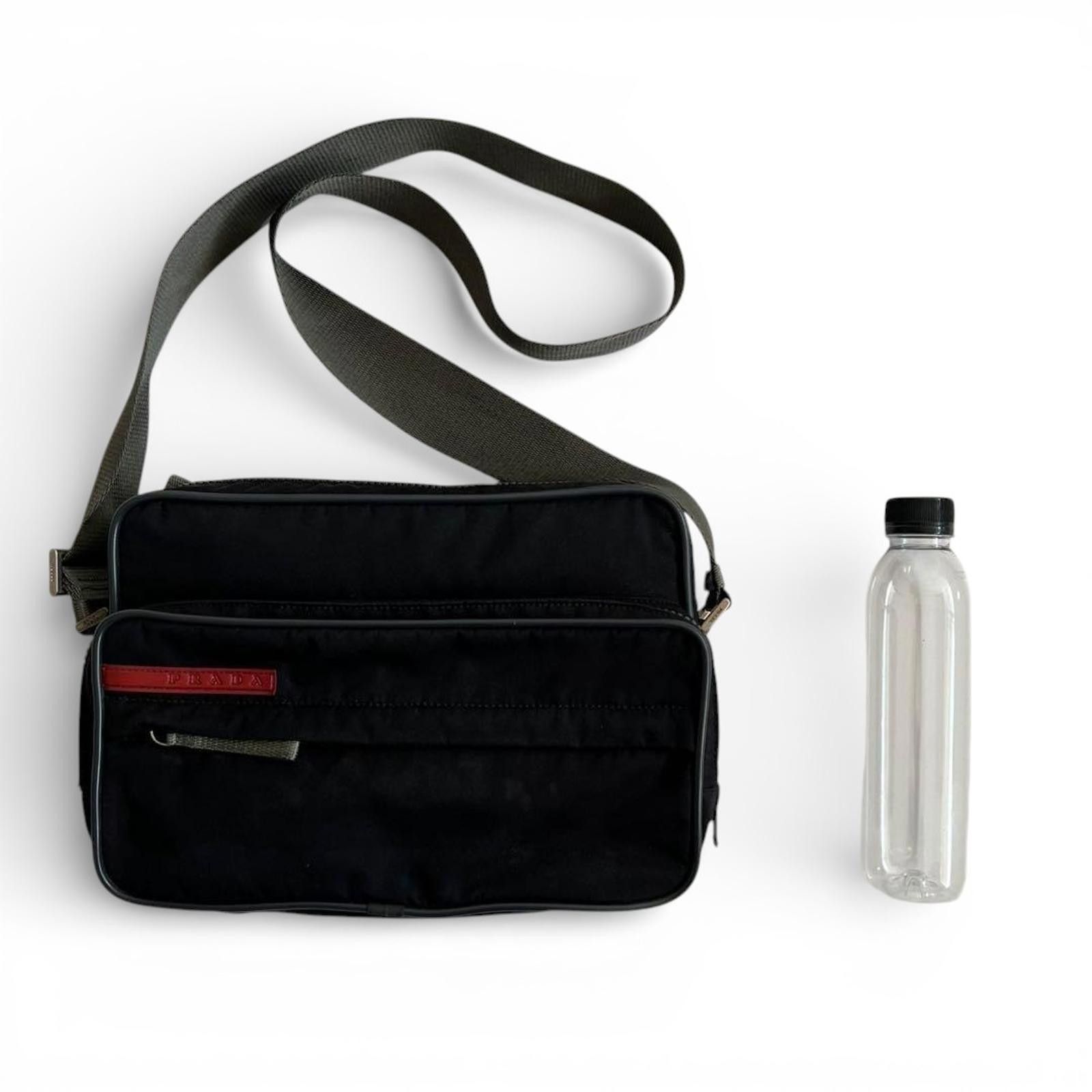 Prada Prada - Men's Black Shoulder Bag with Adjustable Strap Size ONE SIZE - 3 Thumbnail
