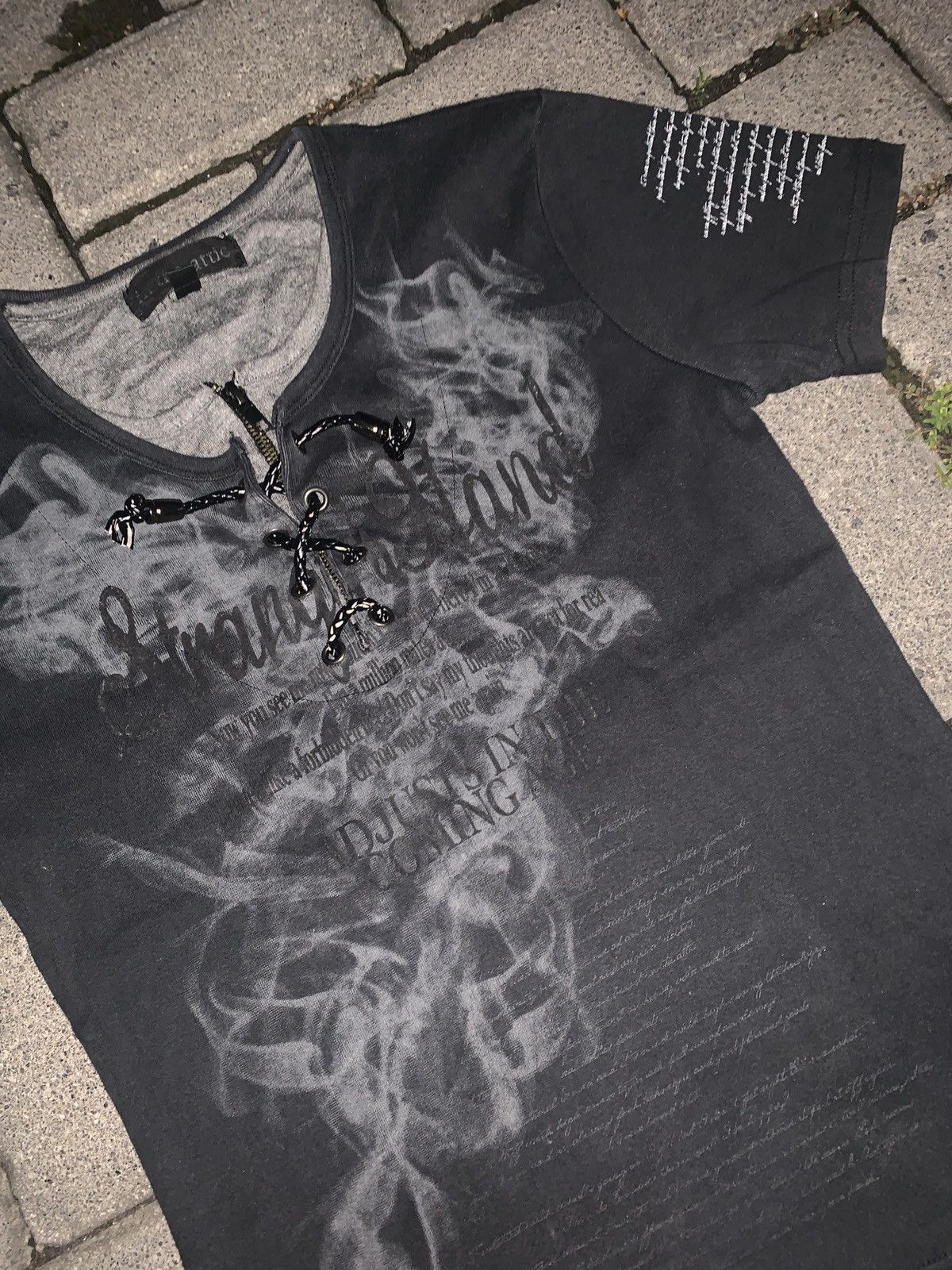 In The Attic 🔥SOLD🔥Smoke Graphic In The Attic DoubleLayer Shirt LBG PUNK Size S / US 4 / IT 40 - 4 Thumbnail