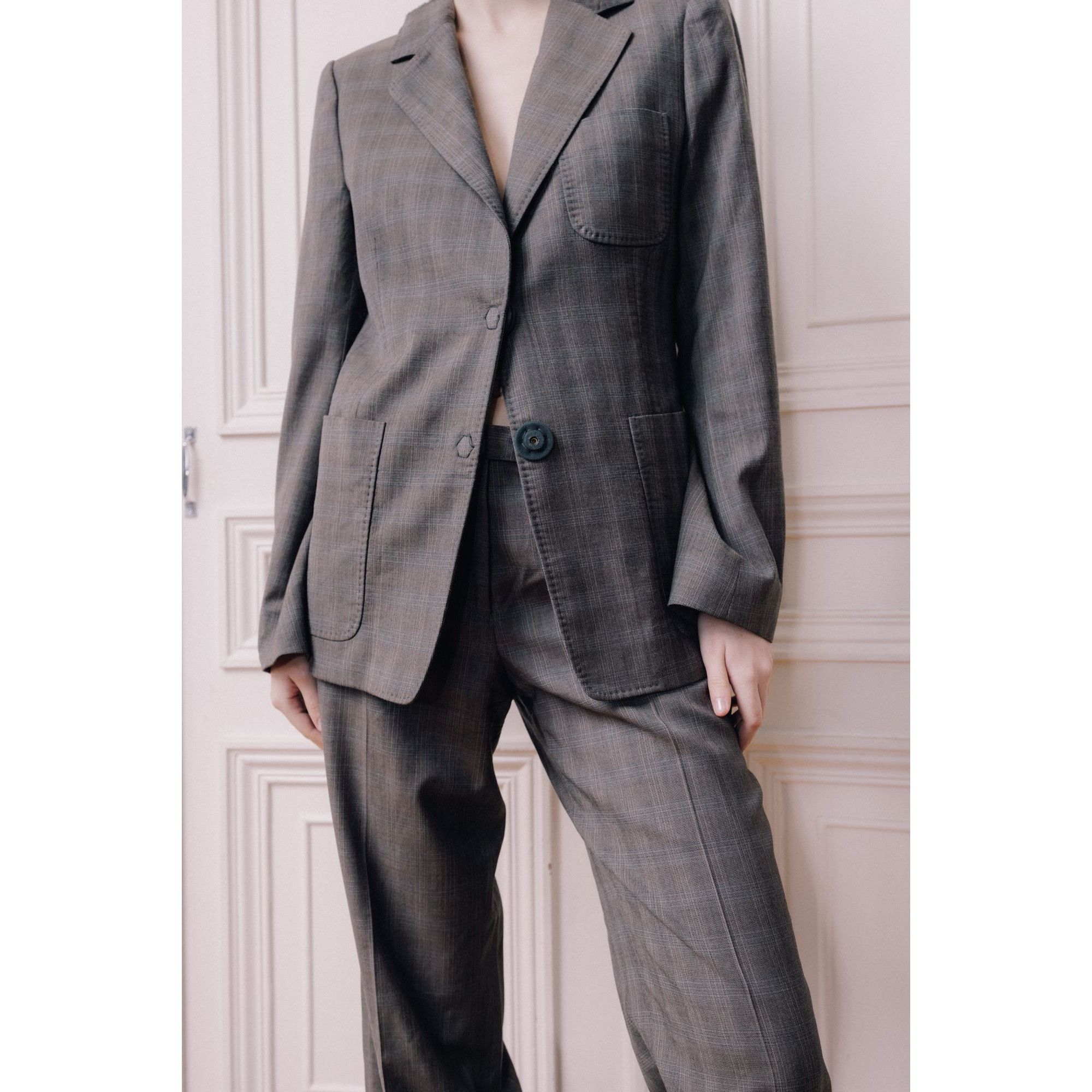Maison Margiela FW 2004 Grey Cut Out Collar Blazer Jacket Size S / US 4 / IT 40 - 3 Thumbnail