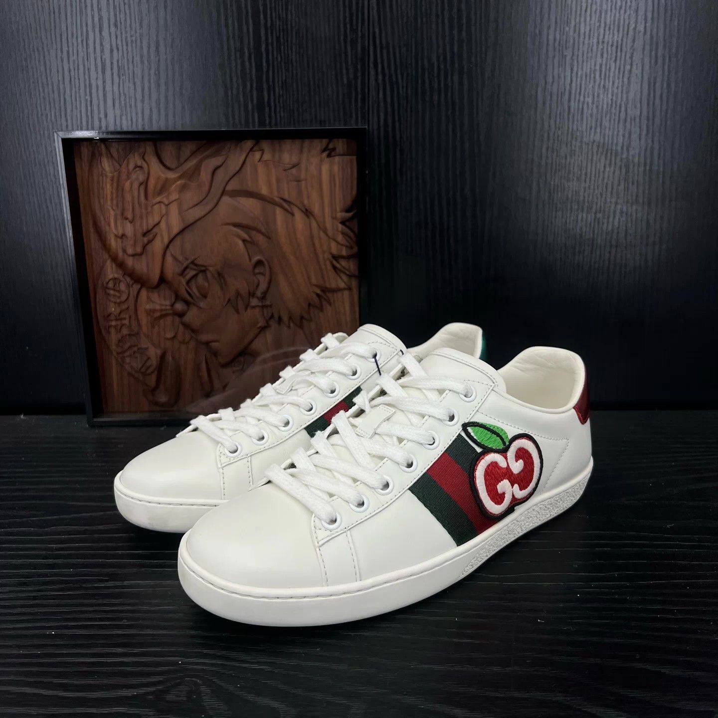 Gucci Gucci Ace Cherry White Sneaker 36 Near New Size US 5 / IT 35 - 1 Thumbnail
