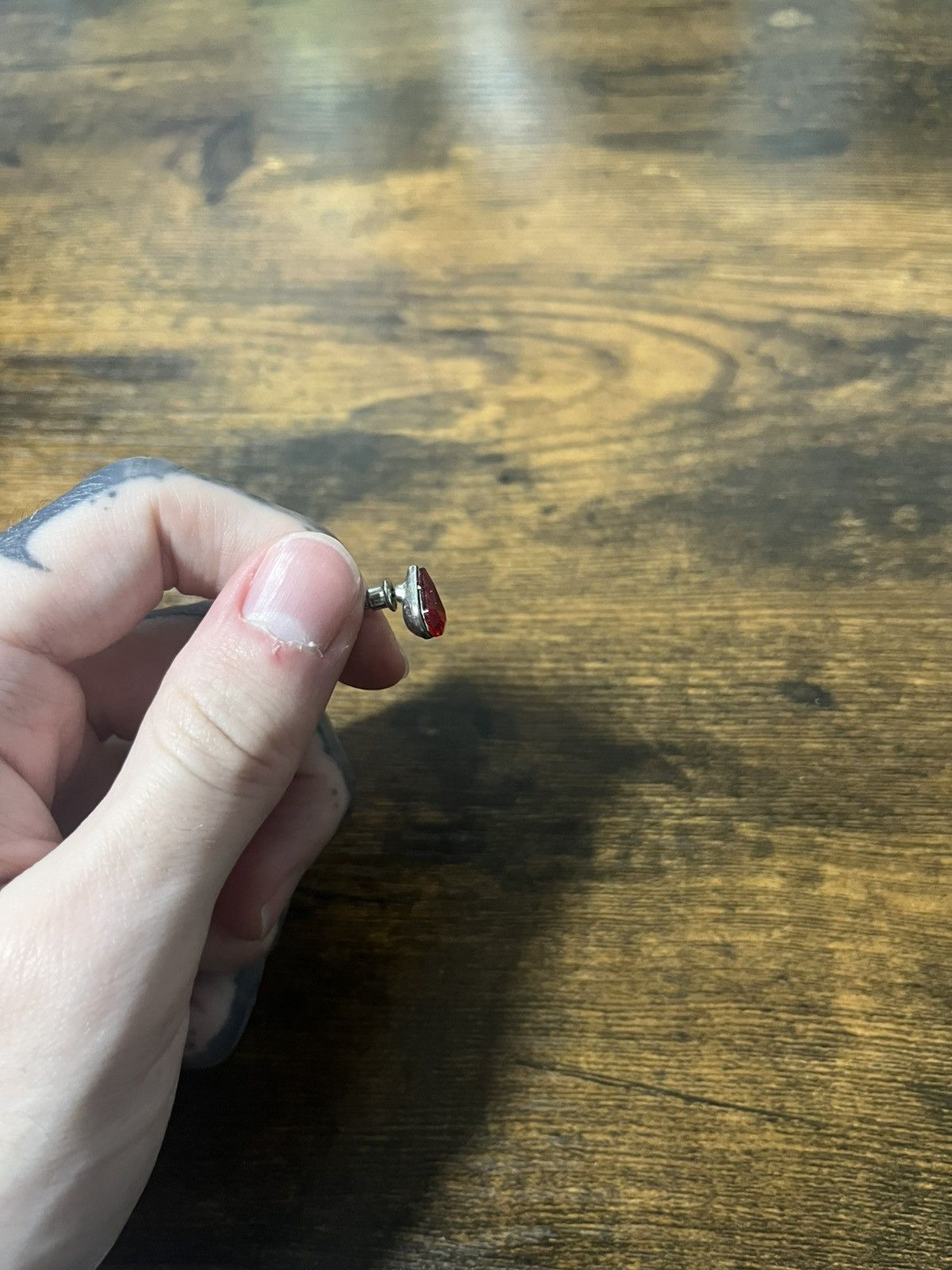 Other Red tear drop gem earring Size ONE SIZE - 2 Thumbnail