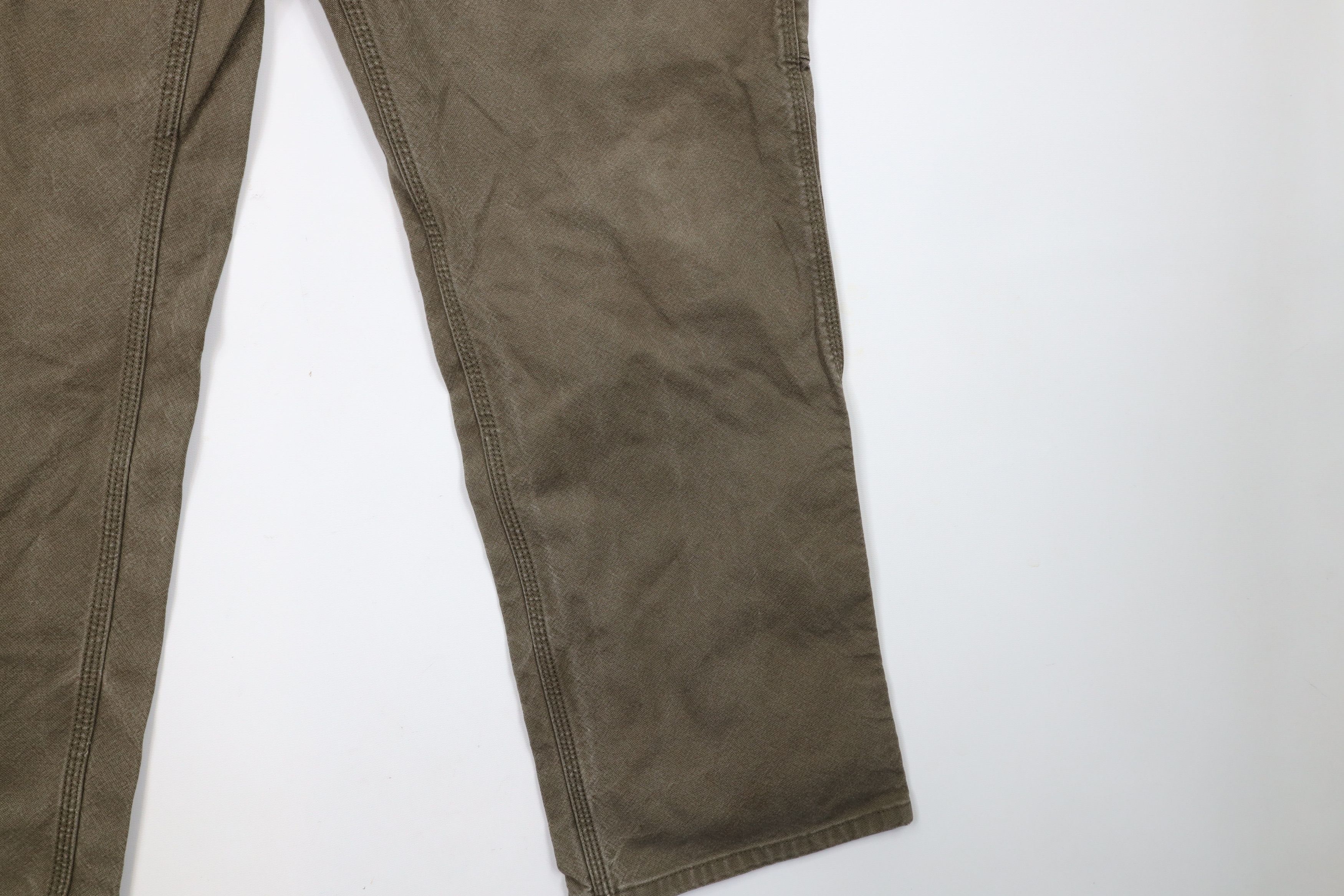 Carhartt × Vintage Vintage Carhartt Canvas Wide Leg Dungaree Pants Green Size US 36 / EU 52 - 5 Thumbnail