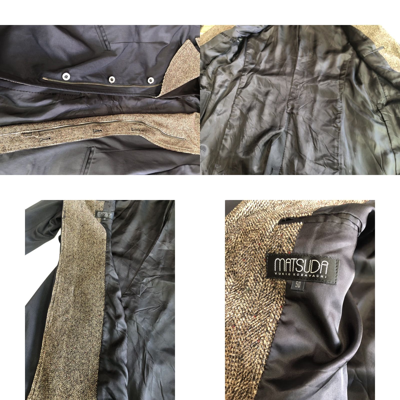 Matsuda VINTAGE Matsuda Jacket Coat Black Brown Button Made In Japan Womens Size 50 Nylon Polyester Parka Unisex Adults Size XL / US 12-14 / IT 48-50 - 8 Thumbnail