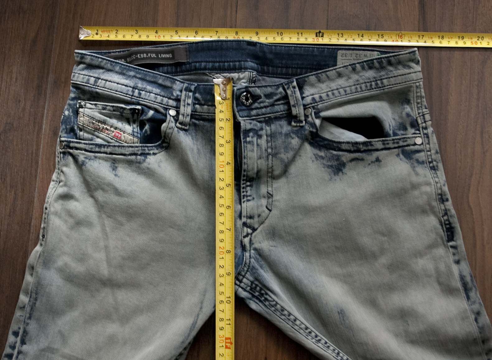 Diesel Diesel Thavar Jeans Distressed Bleached Size 33x28 Size US 33 - 6 Thumbnail