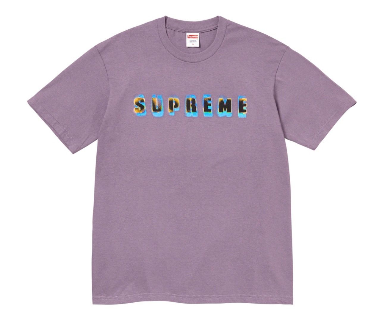 image of Supreme Stencil Tee in Purple, Men's (Size Small)