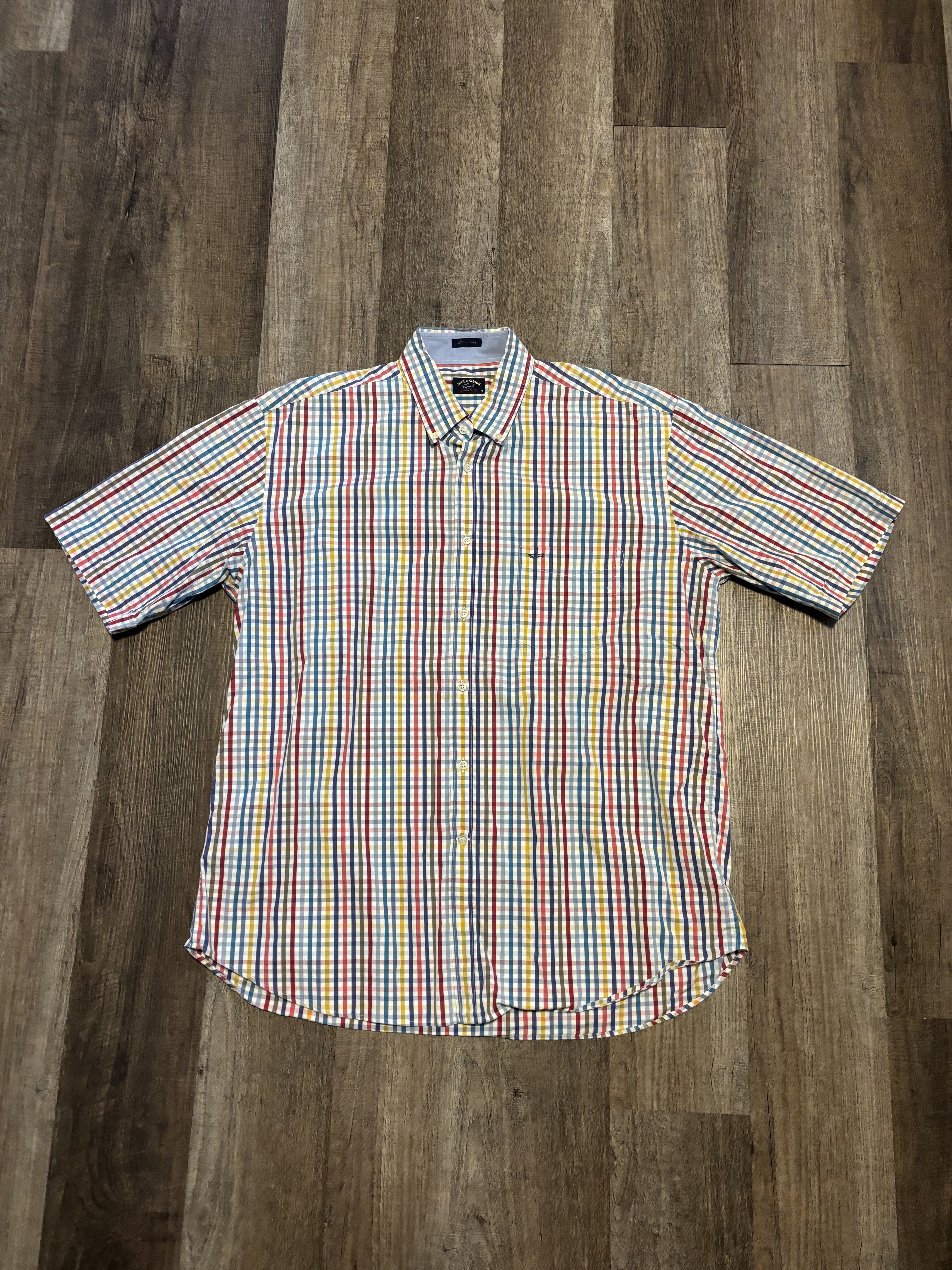 Paul & Shark Paul & Shark Plaid Short Sleeve Button Up Shirt Size US L / EU 52-54 / 3 - 1 Thumbnail