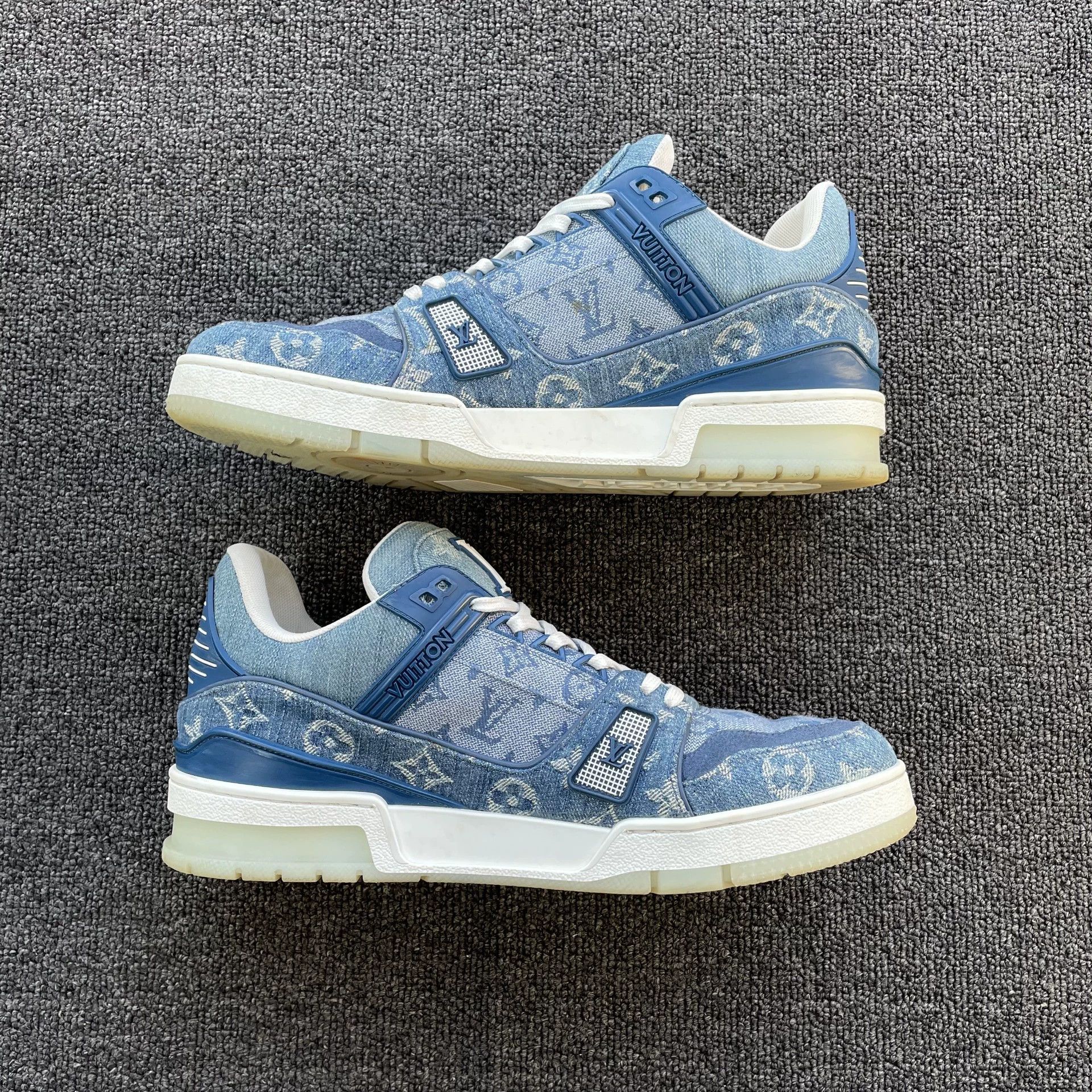 Louis Vuitton LOUIS VUITTON Denim Low Top Trainer Men's Blue 42 Size US 9 / EU 42 - 5 Thumbnail