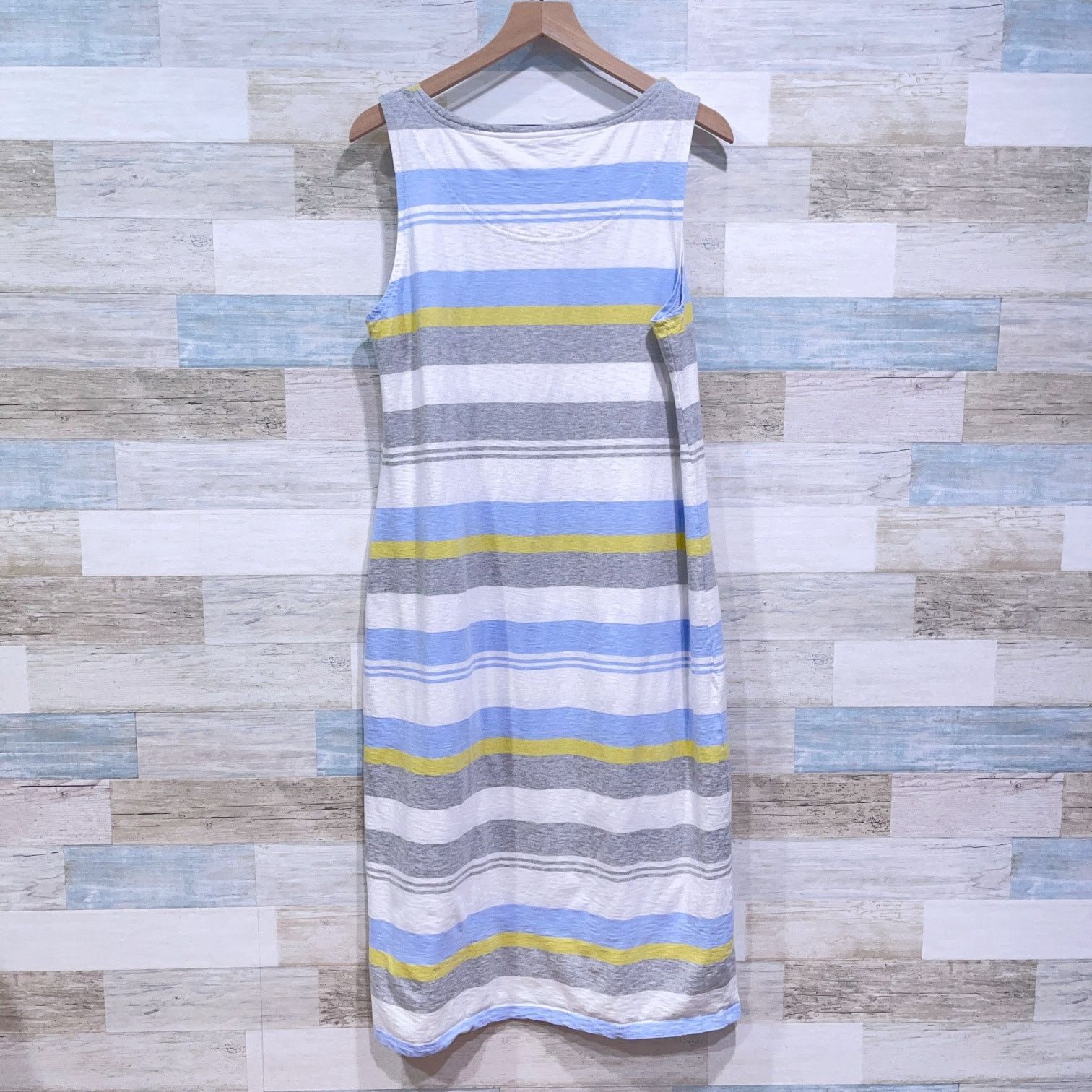 Other Joules Striped Midi Tank Dress White Blue Sleeveless US 12 Size XL / US 12-14 / IT 48-50 - 4 Thumbnail