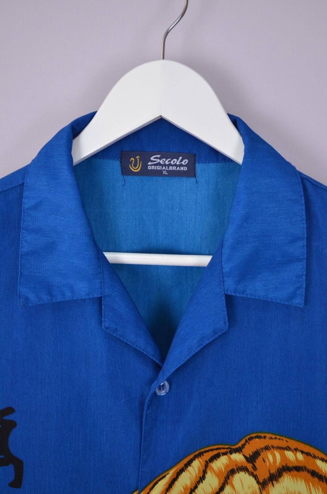 Designer Vintage Anime Lion Tiger Japanese Blue Shirt Size XL AOP 90s Size US XL / EU 56 / 4 - 5 Thumbnail