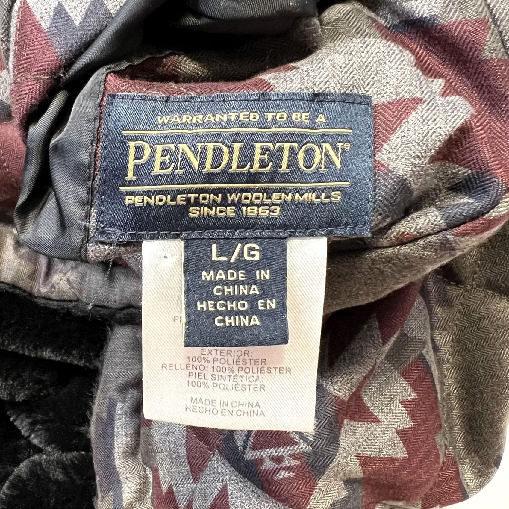 Pendleton Pendleton Jacket Womens Large Reversible Hooded Sherpa Aztec Pattern Coat Jacket Regular Brown Geometric Southwestern Mens? Womens Size L / US 10 / IT 46 - 5 Thumbnail