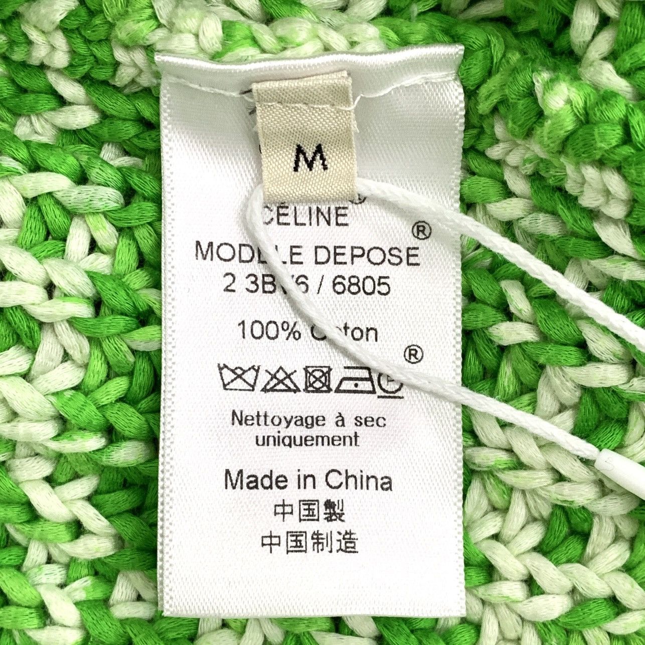 Celine Celine Green Cotton Crew Neck Long Sleeve Knit Sweater K26WX Size M / US 6-8 / IT 42-44 - 6 Thumbnail