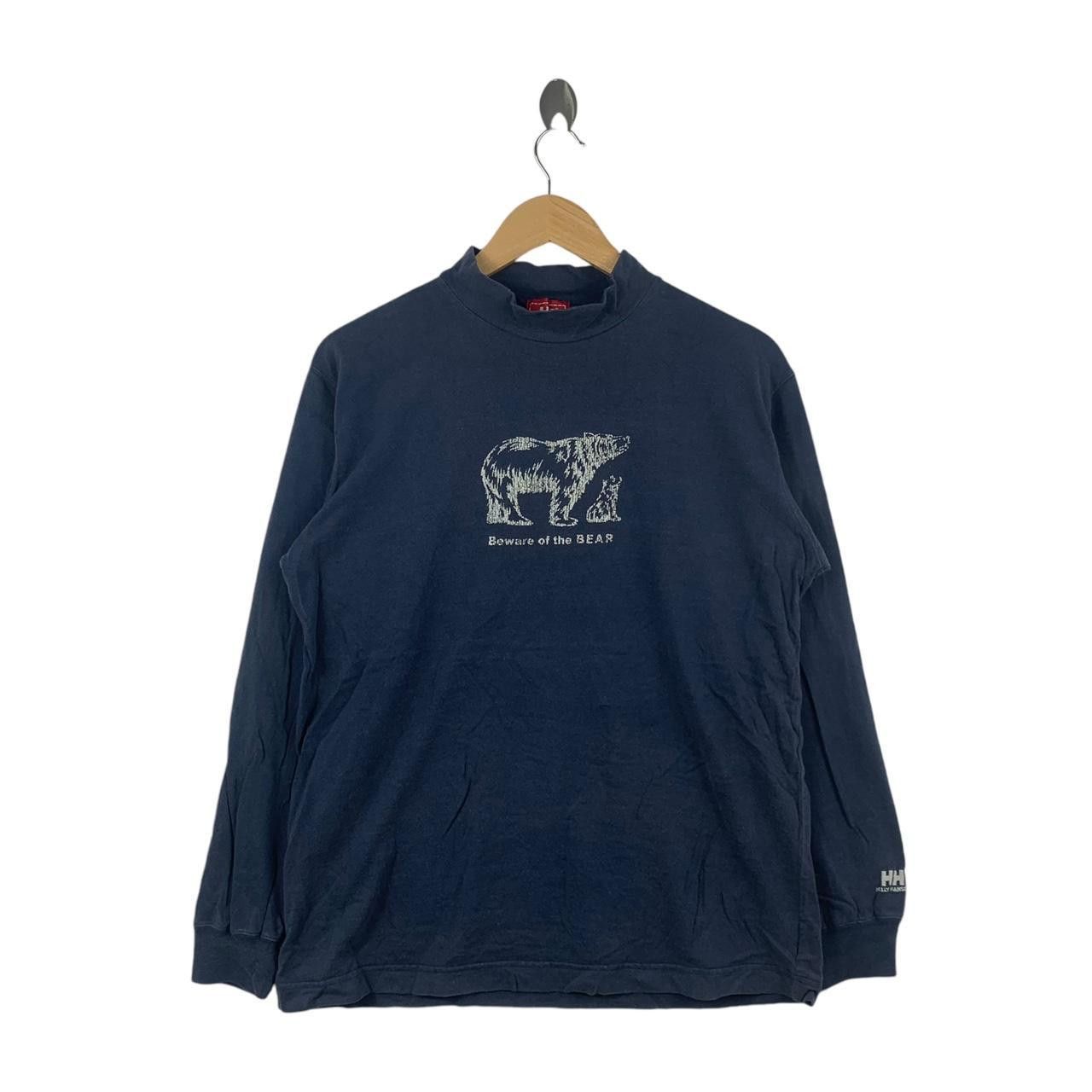 Helly Hansen Vintage HELLY HANSEN SEA GEAR Beware Bear Tee Shirt Top Size L / US 10 / IT 46 - 1 Thumbnail