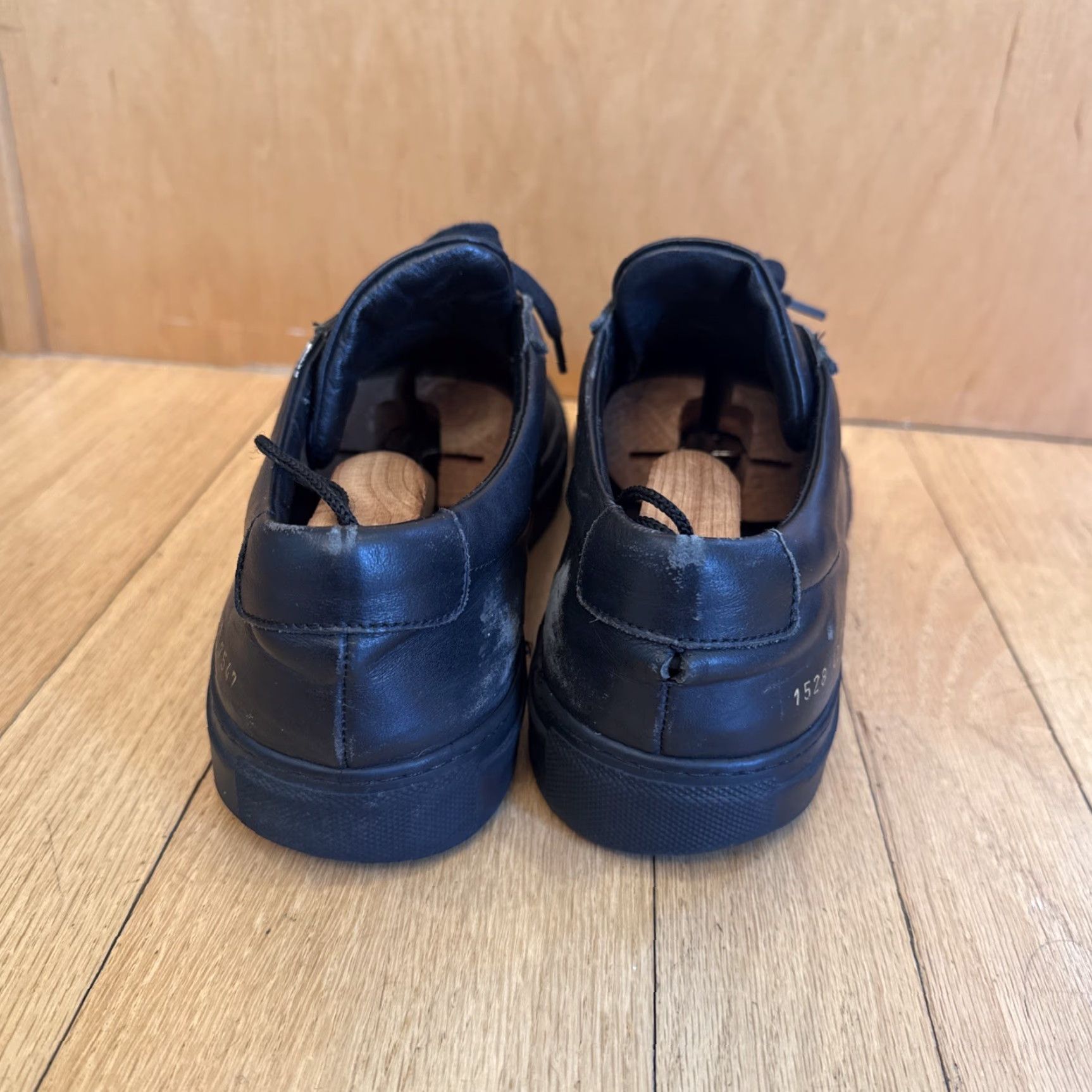 Common Projects COMMON PROJECTS Achilles Leather Black Low Retro Sneakers Men Sz 42 US 9 Size US 9 / EU 42 - 4 Thumbnail