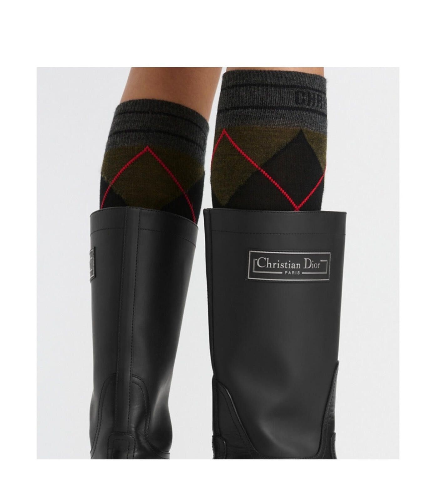 Dior Dior D-Scots Rubber Boots Size ONE SIZE - 3 Thumbnail