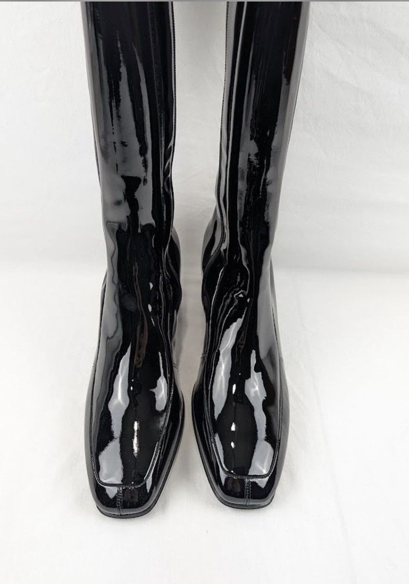 Saint Laurent Paris o1s1wg110724 711038 Otto Zipped Boots Patent Leather Black Size US 10 / EU 43 - 12 Thumbnail