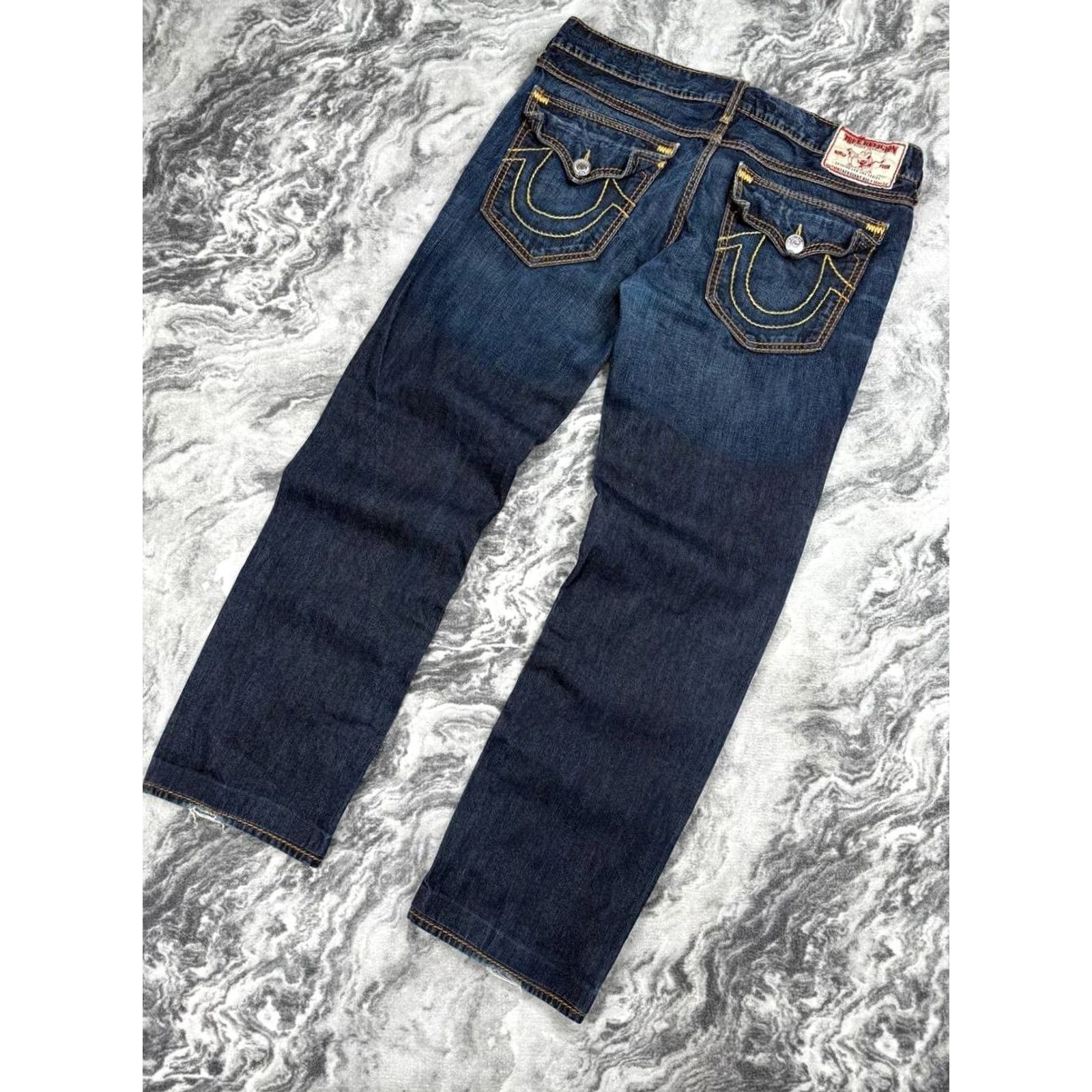 True Religion VINTAGE True Religion Denim Jeans Men Size 38 Blue Baggy 5-Pocket Design Cotton Straight Jeans World Tour Size US 38 / EU 54 - 2 Thumbnail