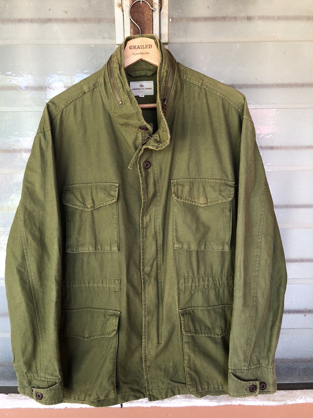 Japanese Brand Vintage Grand Global Style Military Army Jacket Size US M / EU 48-50 / 2 - 2 Thumbnail