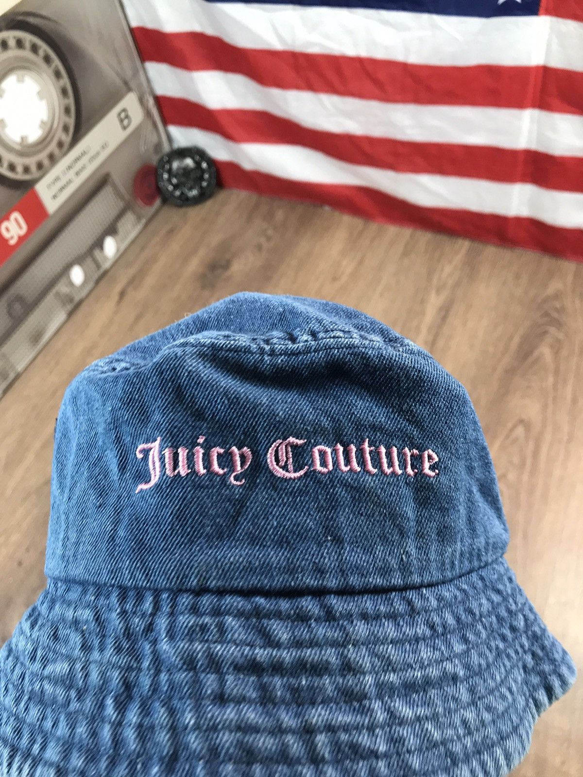 Juicy Couture × Vintage Juice Couture Denim Panama Hat Size ONE SIZE - 2 Thumbnail