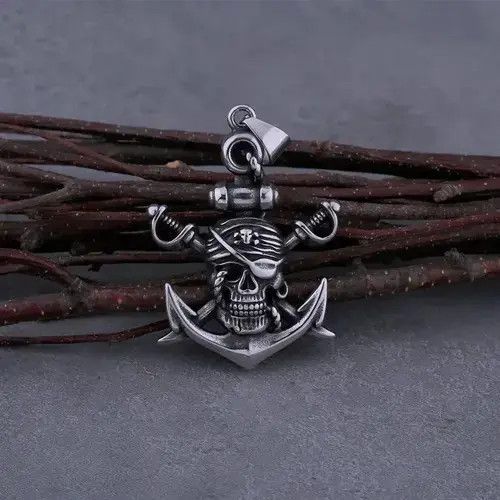VIBE Vintage Nordic Pirate Double Swords Necklace Size ONE SIZE - 4 Thumbnail
