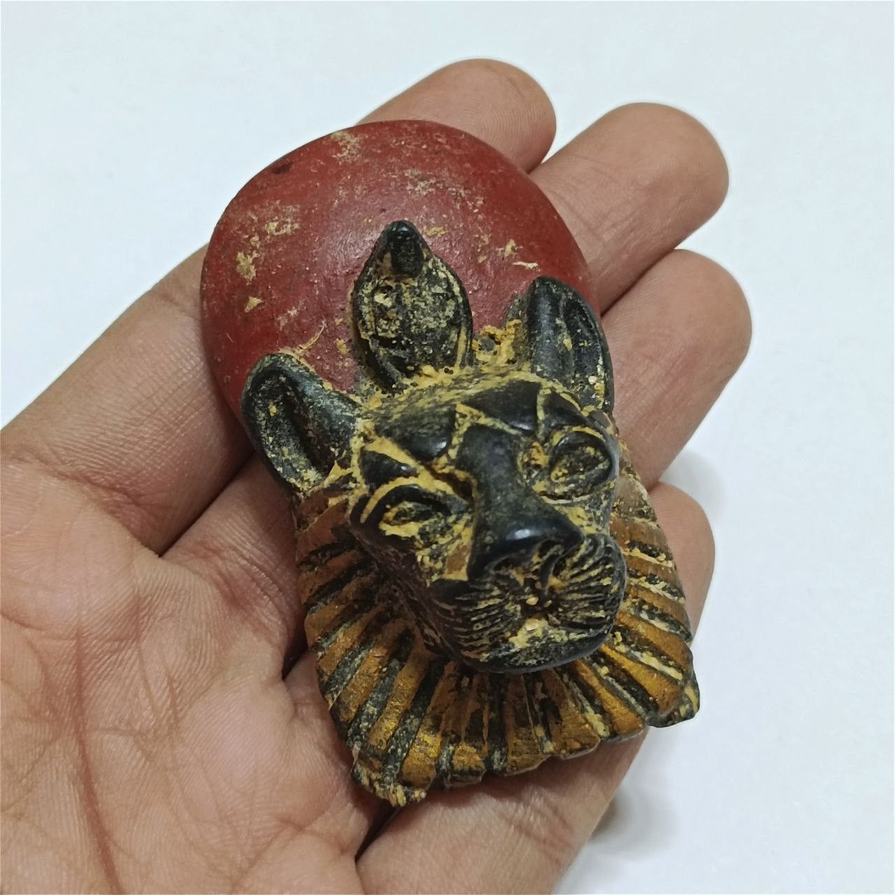 Other Ancient Egyptian Bastet head pendant, cat dess carving Size ONE SIZE - 1 Thumbnail