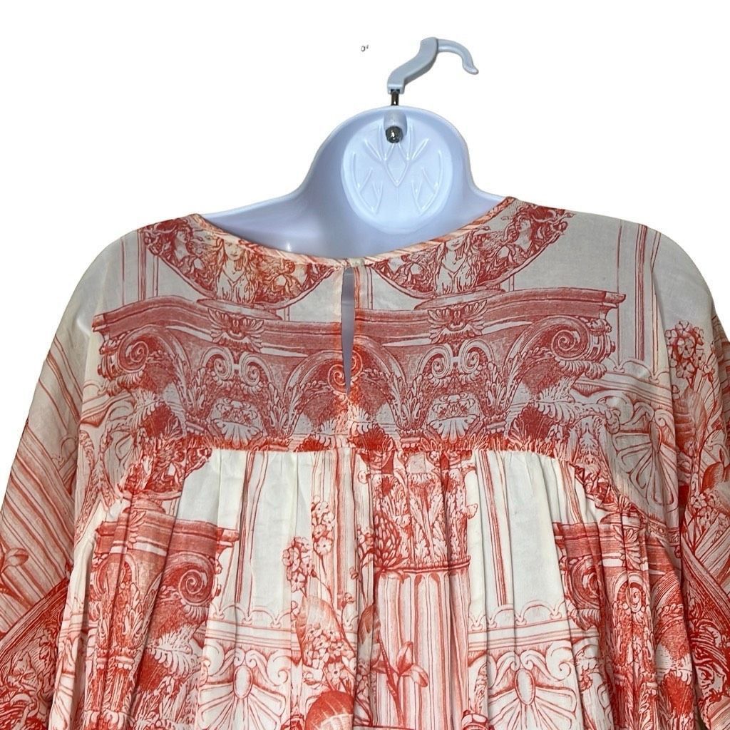 Mara Hoffman Mara Hoffman XXS Harrietta Dress White Orange Architectural Size XXS / US 00 / IT 34 - 6 Thumbnail