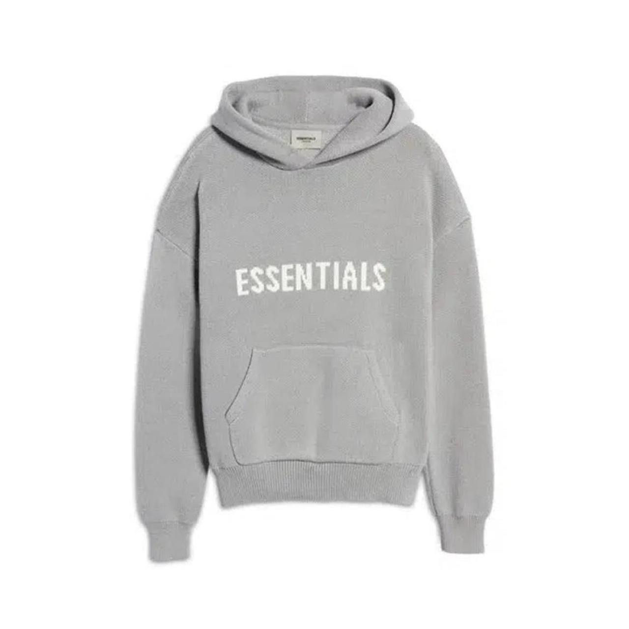 Fear of God Fear of God Essentials Knit Hoodie (SS21) Cement/Pebble |  Grailed