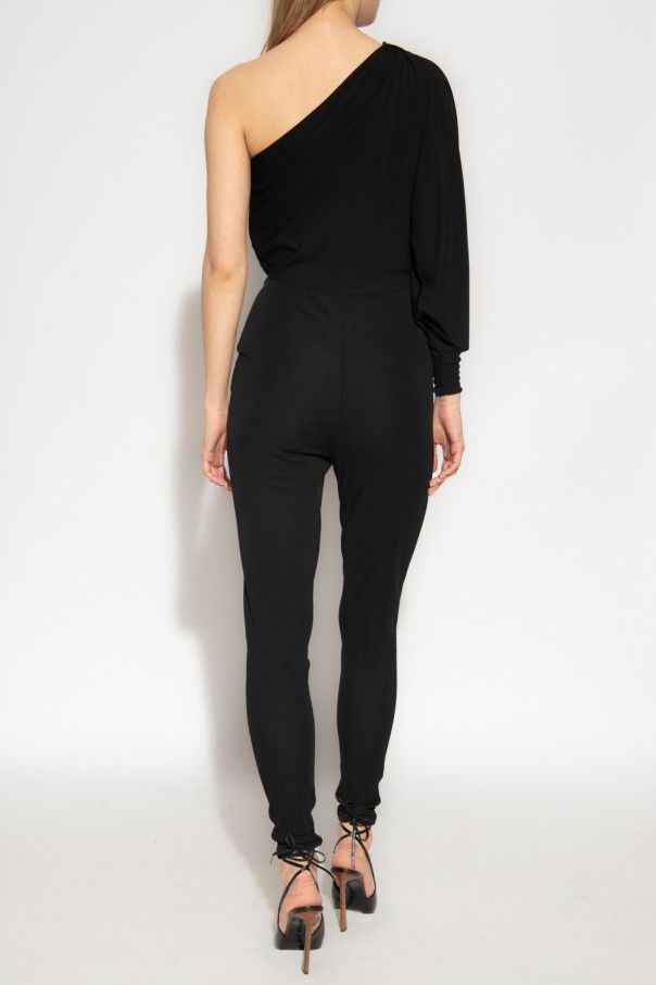 Saint Laurent Paris o1s1wg111124 Combinaison Jersey Jumpsuit in Fluide Noir Size M / US 6-8 / IT 42-44 - 4 Thumbnail